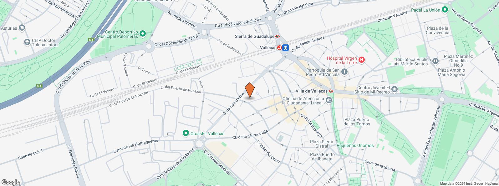 Mapa de Calle Sierra de Gredos, 28, Villa de Vallecas, Madrid, 28031