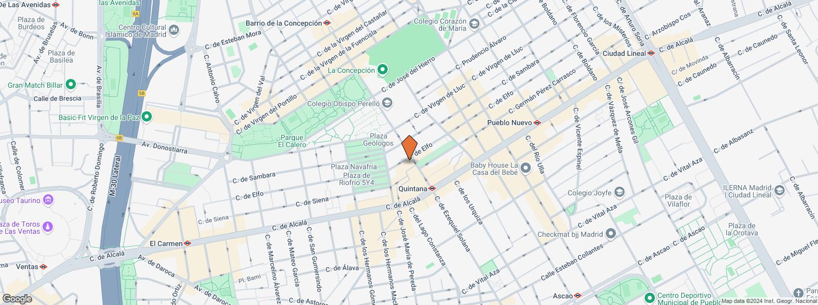 Location Map for Calle Elfo, 76, Ciudad Lineal, Madrid, 28027