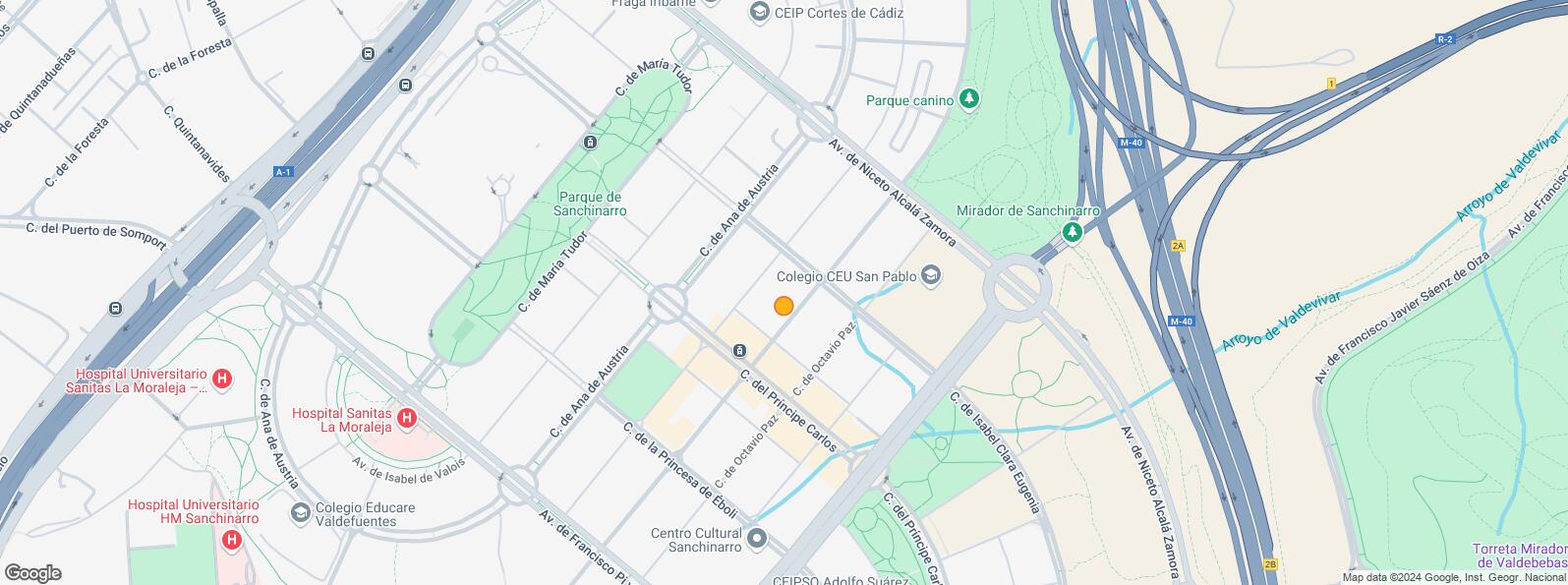 Mapa de Calle Príncipe Carlos, Hortaleza, Madrid, 28050