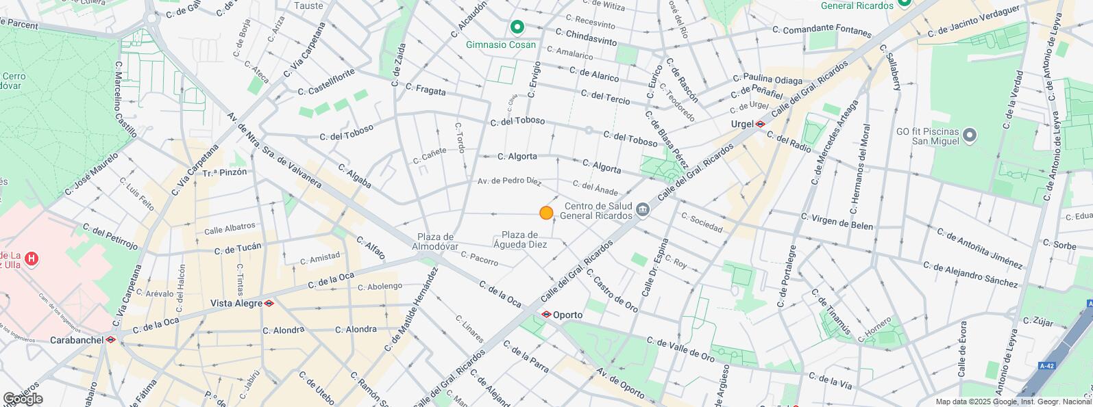 Location Map for Calle General Ricardos, Carabanchel, Madrid, 28019