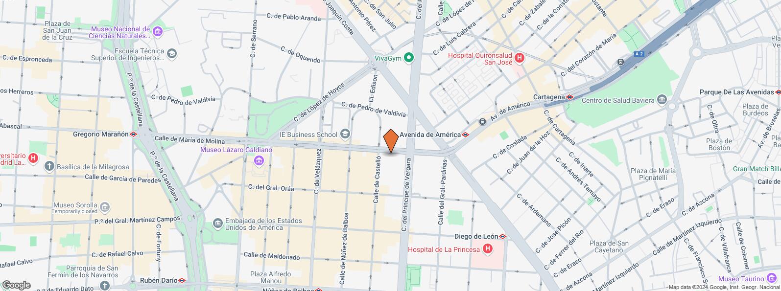 Mapa de Calle María de Molina, 54, Salamanca, Madrid, 28006