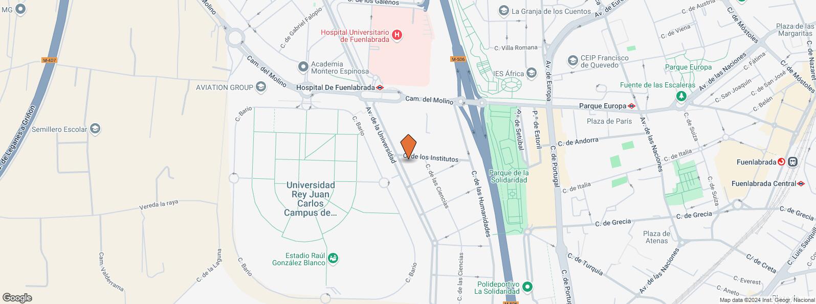 Location Map for Calle Institutos, 3, Fuenlabrada, Madrid, 28942