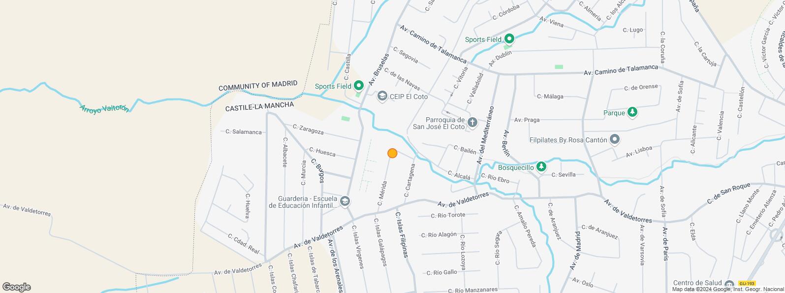 Location Map for Calle Mérida Enclaves Coto, El Casar, Guadalajara, 19170