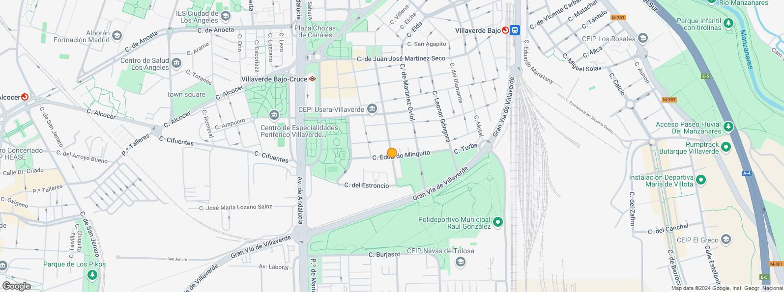 Mapa de Calle Ignacio Santos Viñuelas, Villaverde, Madrid, 28021