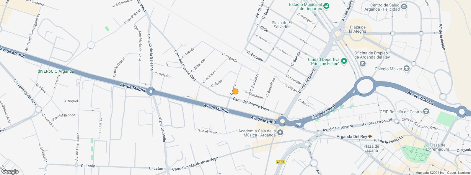 Mapa de Zona Industrial, Arganda del Rey, Madrid, 28500