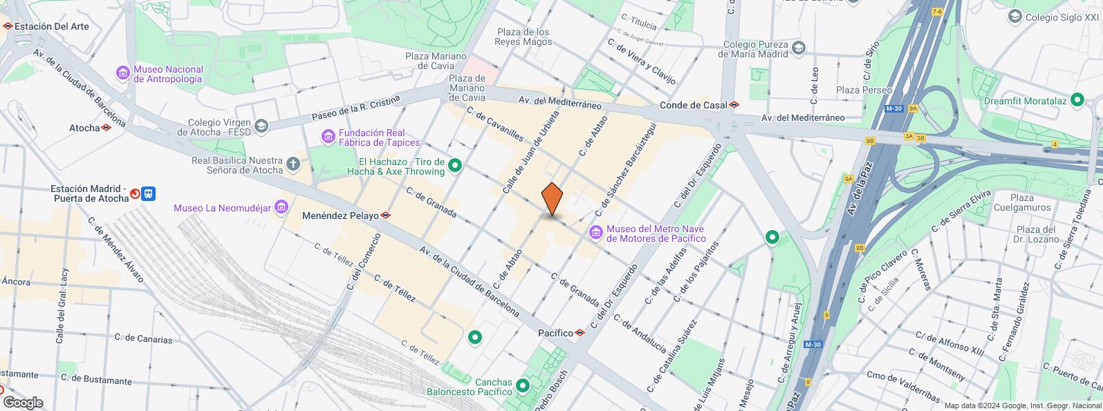 Mapa de Calle Valderribas, 30, Retiro, Madrid, 28007