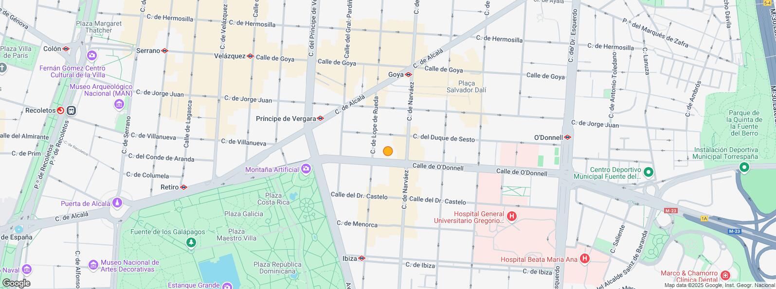 Mapa de Calle O'Donnell, Salamanca, Madrid, 28009