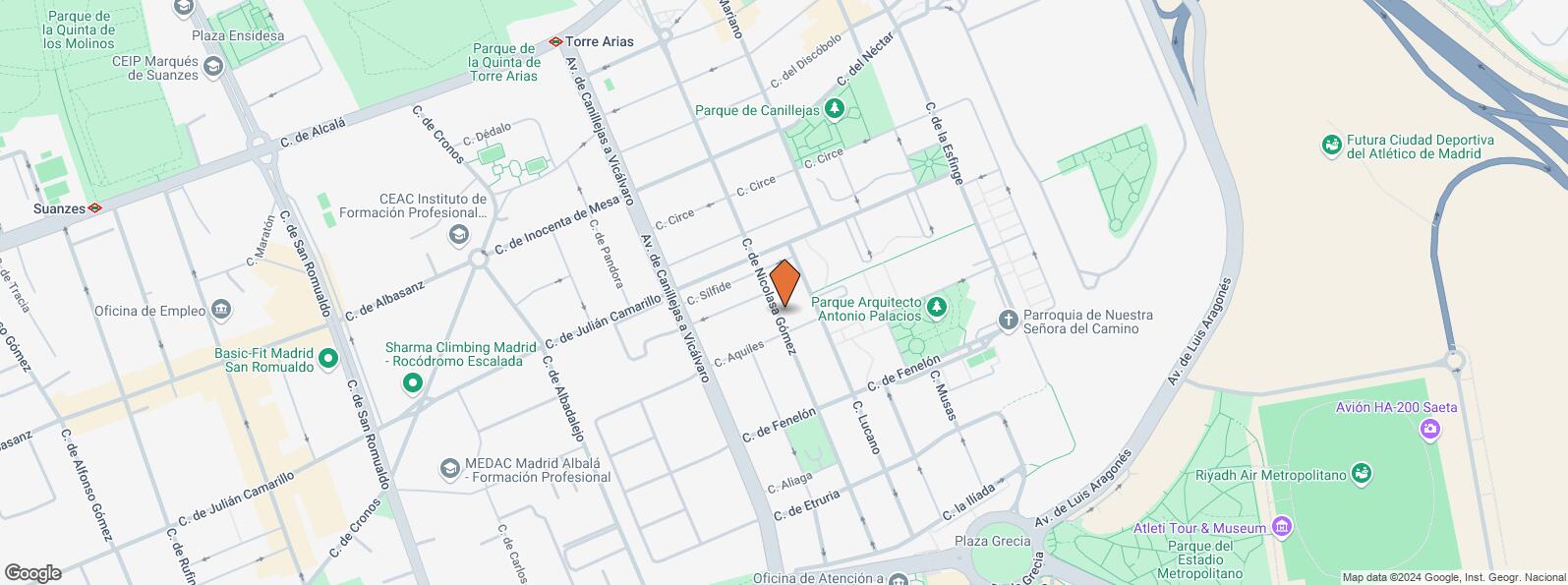 Location Map for Calle Alquiles, 21, San Blas - Canillejas, Madrid, 28022