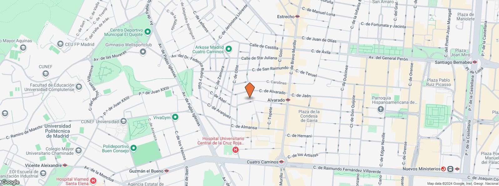 Location Map for Calle Carlos Rubio, 4, Tetuán, Madrid, 28039