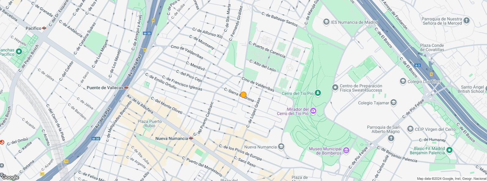 Mapa de Calle López Grass, Puente de Vallecas, Madrid, 28038