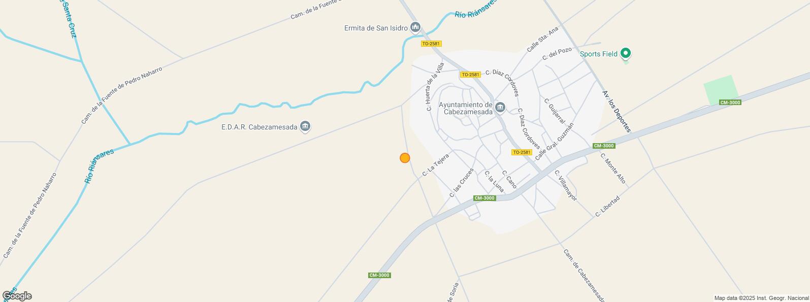 Location Map for Zona carretera CM-3000, Cabezamesada, Toledo, 45890