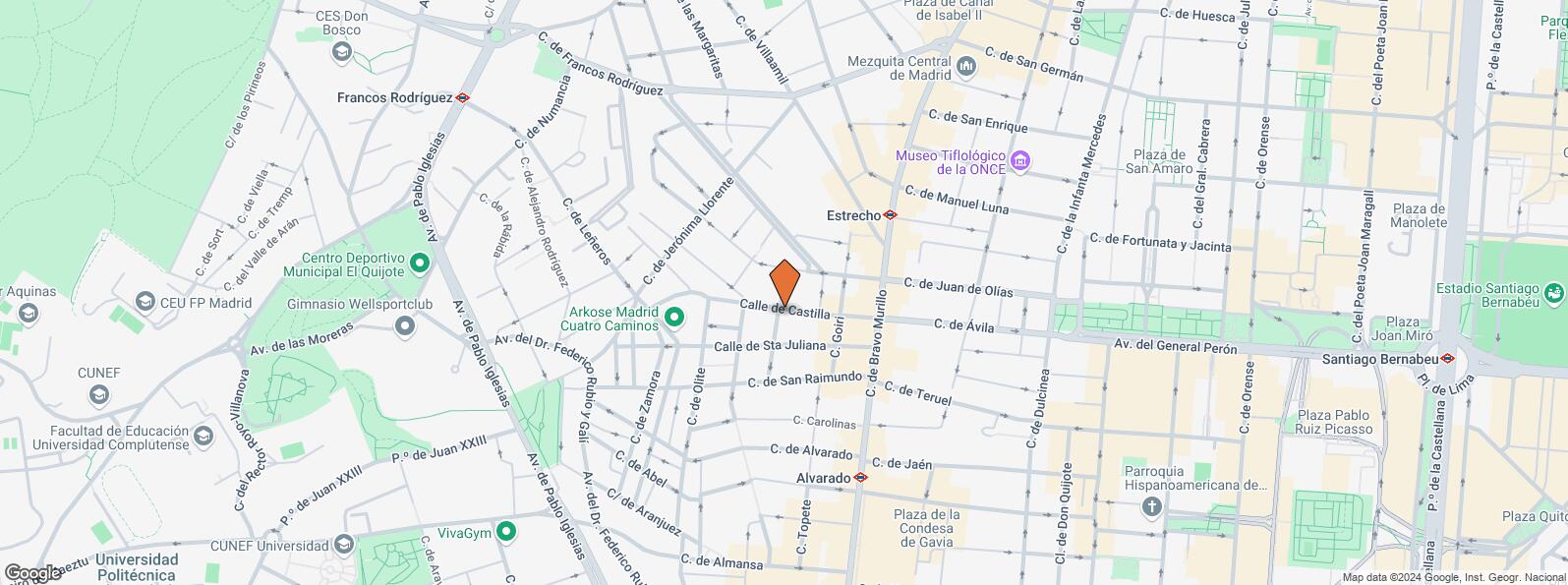 Location Map for Calle Castilla, 15, Tetuán, Madrid, 28039