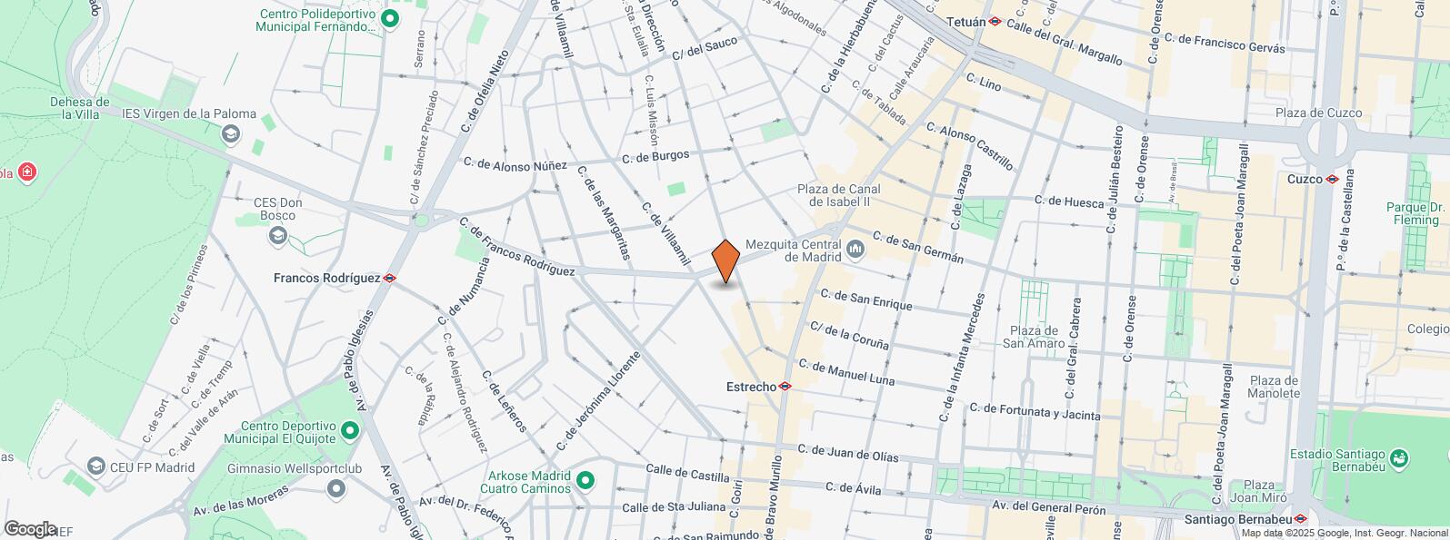 Mapa de Calle Francos Rodríguez, 32, Tetuán, Madrid, 28039