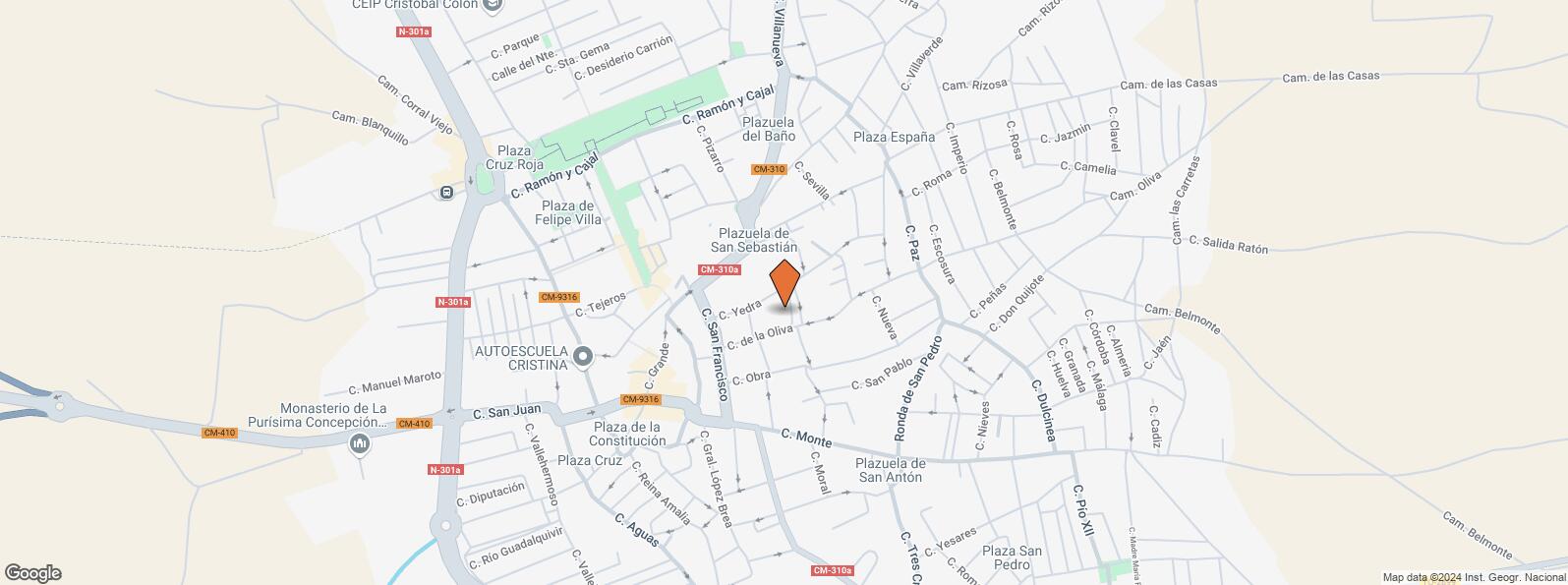 Location Map for Calle San Isidro, 11, Quintanar de la Orden, Toledo, 45800