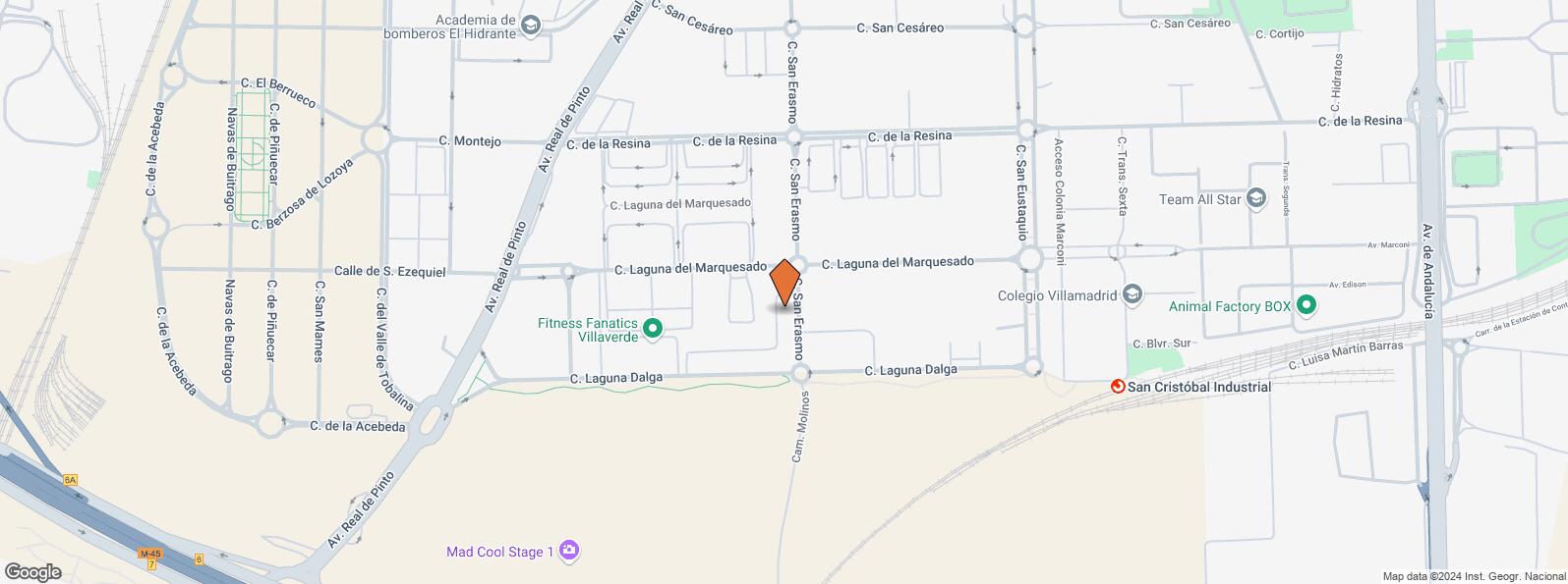 Location Map for Calle San Erasmo, 42, Villaverde, Madrid, 28021