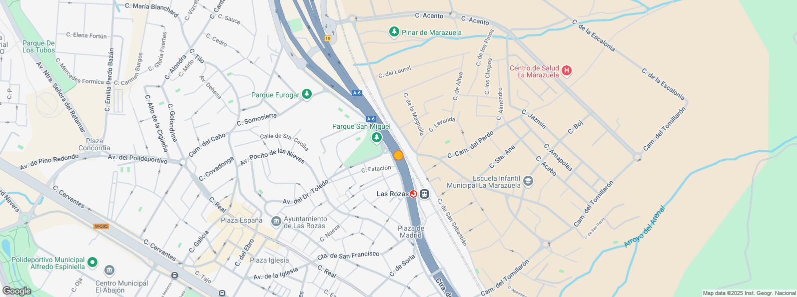 Location Map for Zona Estación, Las Rozas de Madrid, Madrid, 28230