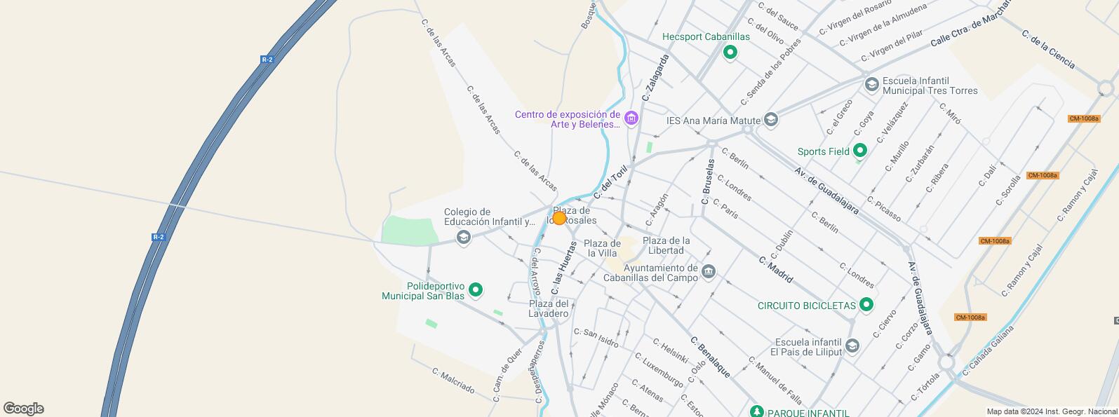 Location Map for Zona Centro, Cabanillas del Campo, Guadalajara, 19171