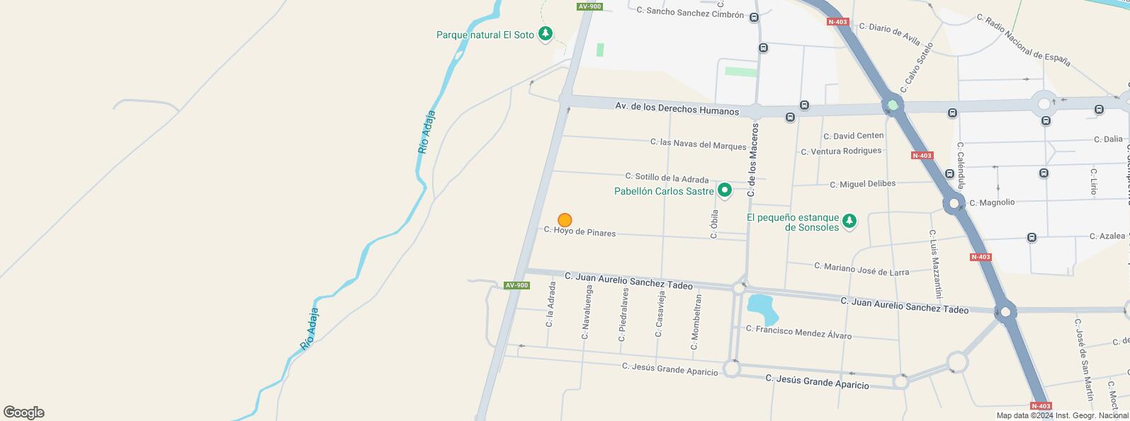 Location Map for Calle Hoyo de Pinares, Ávila, 05002