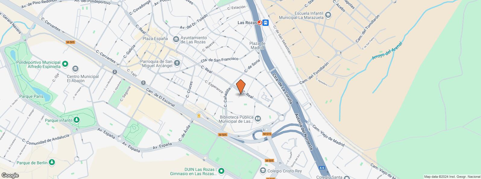 Location Map for Calle Real, 38, Las Rozas de Madrid, Madrid, 28230