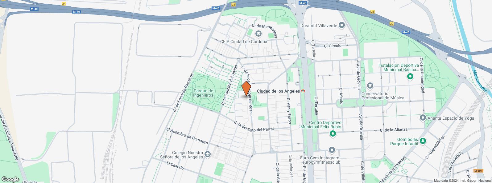 Mapa de Calle Manojo Rosas, 44, Villaverde, Madrid, 28041