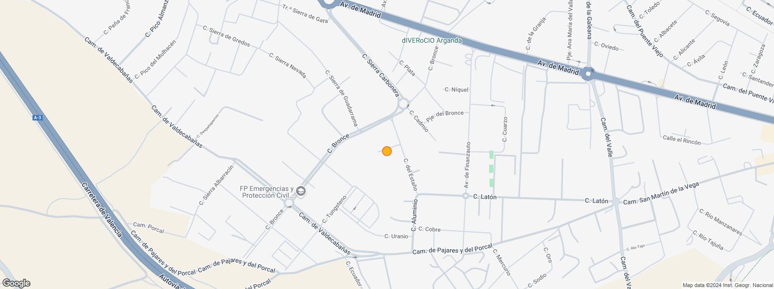 Location Map for Polígono Industrial Finanzauto, Arganda del Rey, Madrid, 28500