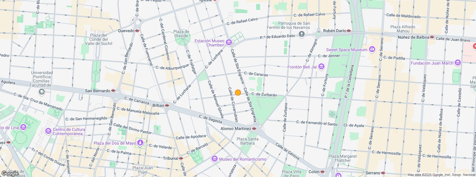 Location Map for Calle Manuel Cortina, Chamberí, Madrid, 28010