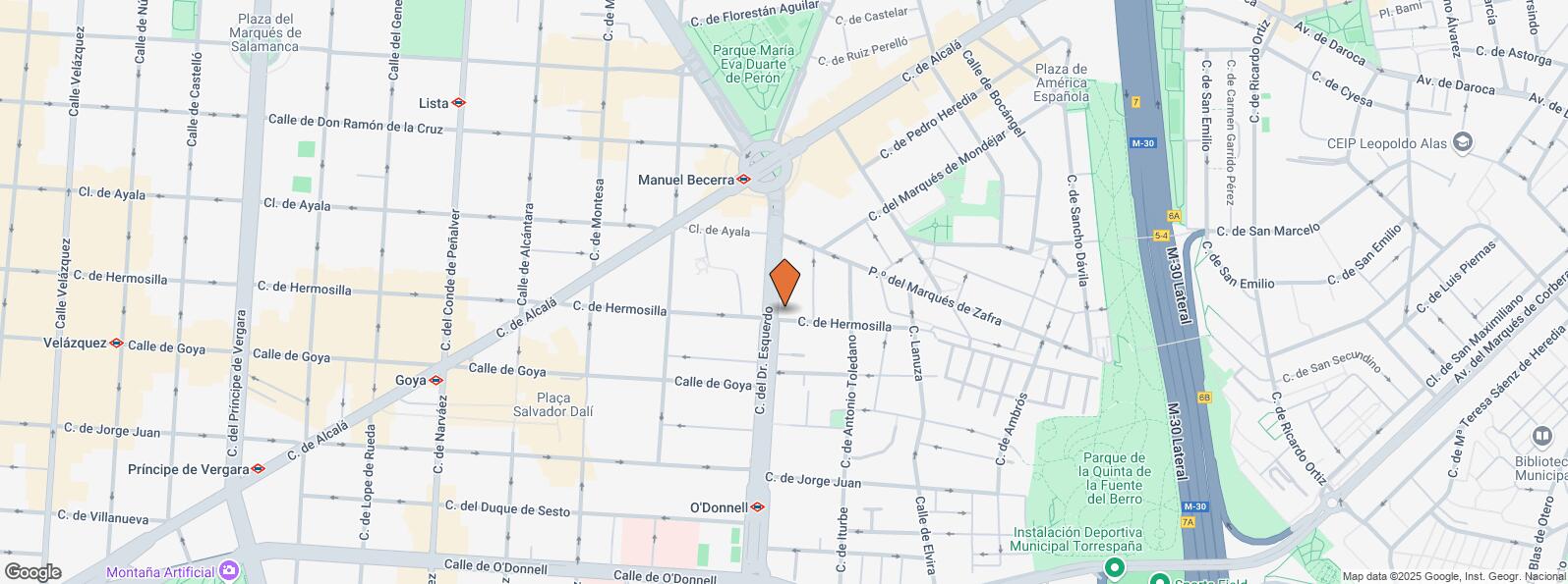 Location Map for Calle Doctor Esquerdo, 25, Salamanca, Madrid, 28028