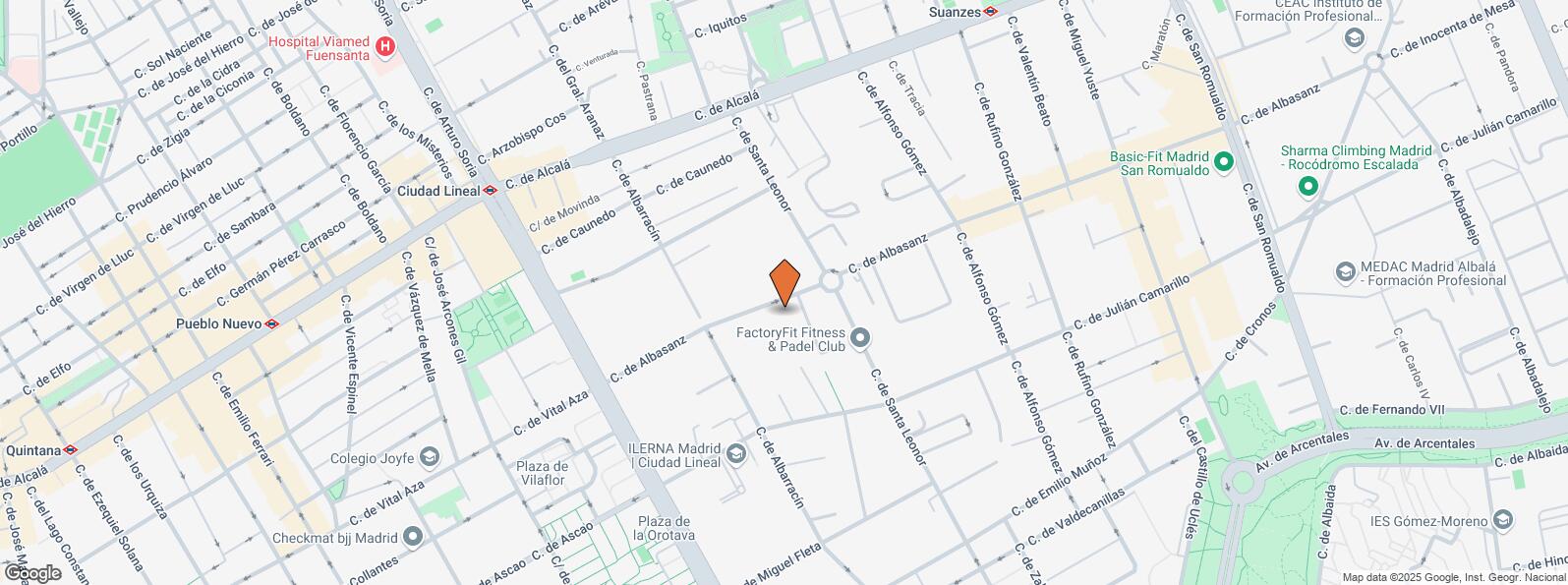 Location Map for Calle Albasanz, 14 B, San Blas - Canillejas, Madrid, 28037