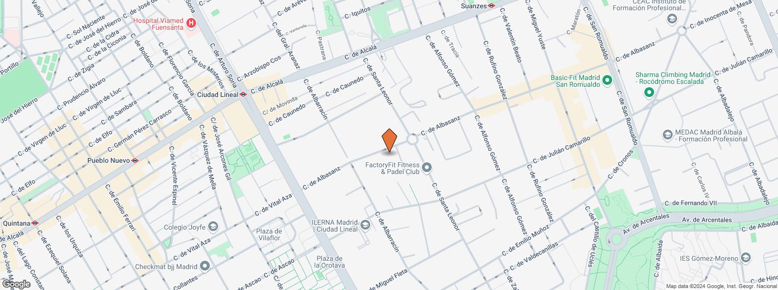 Location Map for Calle Albasanz, 14 BIS, San Blas - Canillejas, Madrid, 28037