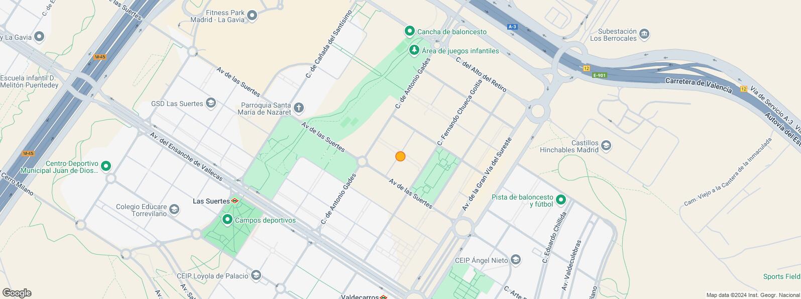 Location Map for Ensanche Vallecas, Villa de Vallecas, Madrid, 28031