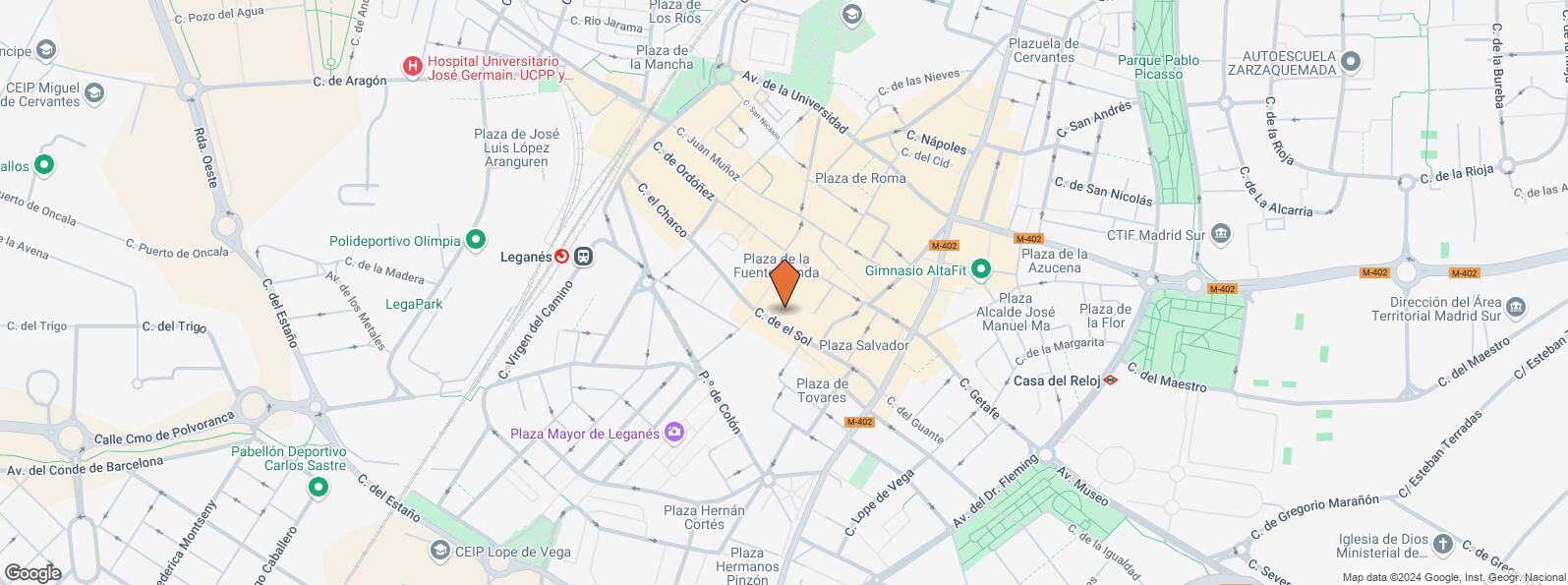 Location Map for Calle Sol, 5, Leganés, Madrid, 28911