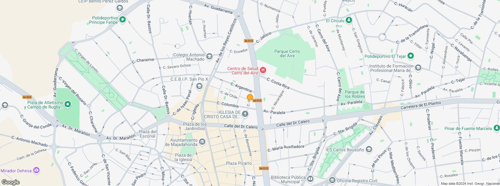 Location Map for Casco Urbano, Majadahonda, Madrid, 28220