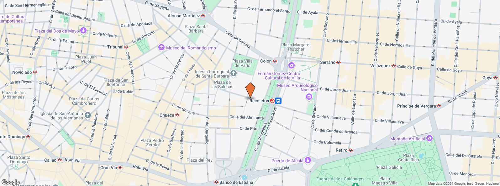 Mapa de Calle Bárbara de Braganza, 10, Centro, Madrid, 28004