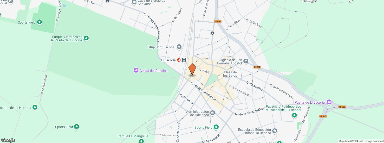 Location Map for Calle Alfonso XII, 15, El Escorial, Madrid, 28280