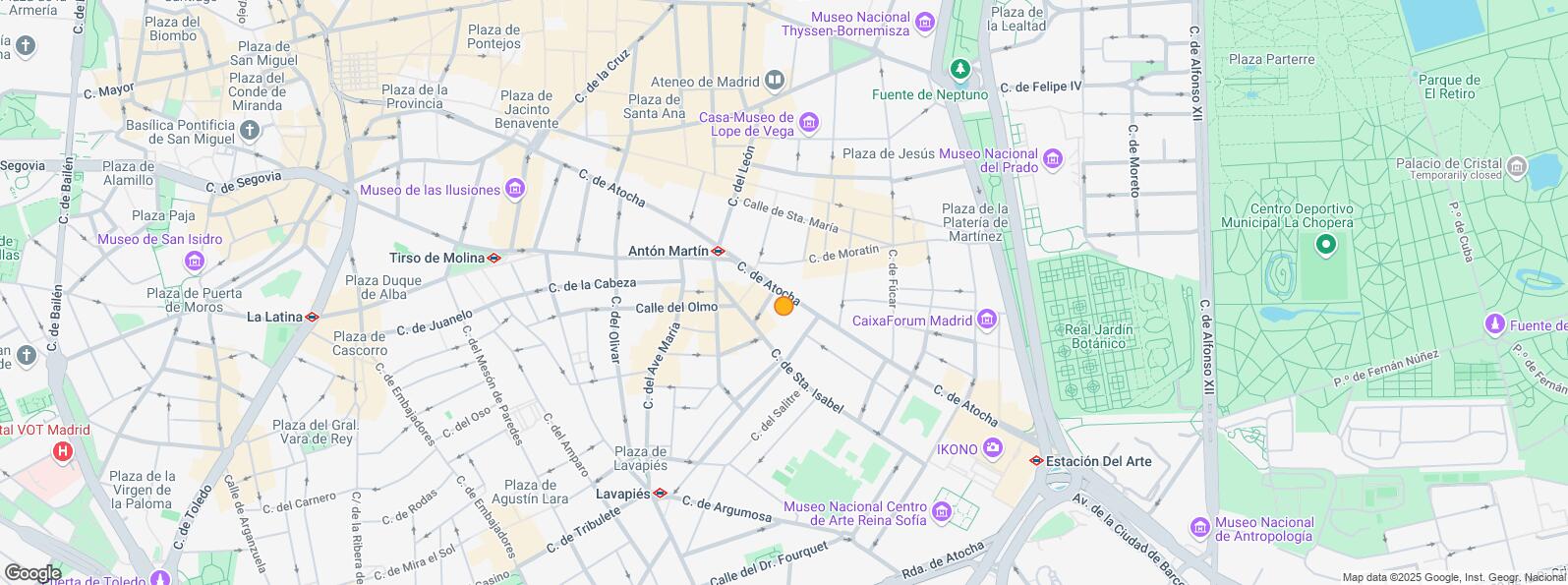 Mapa de Costanilla Desamparados, Centro, Madrid, 28014