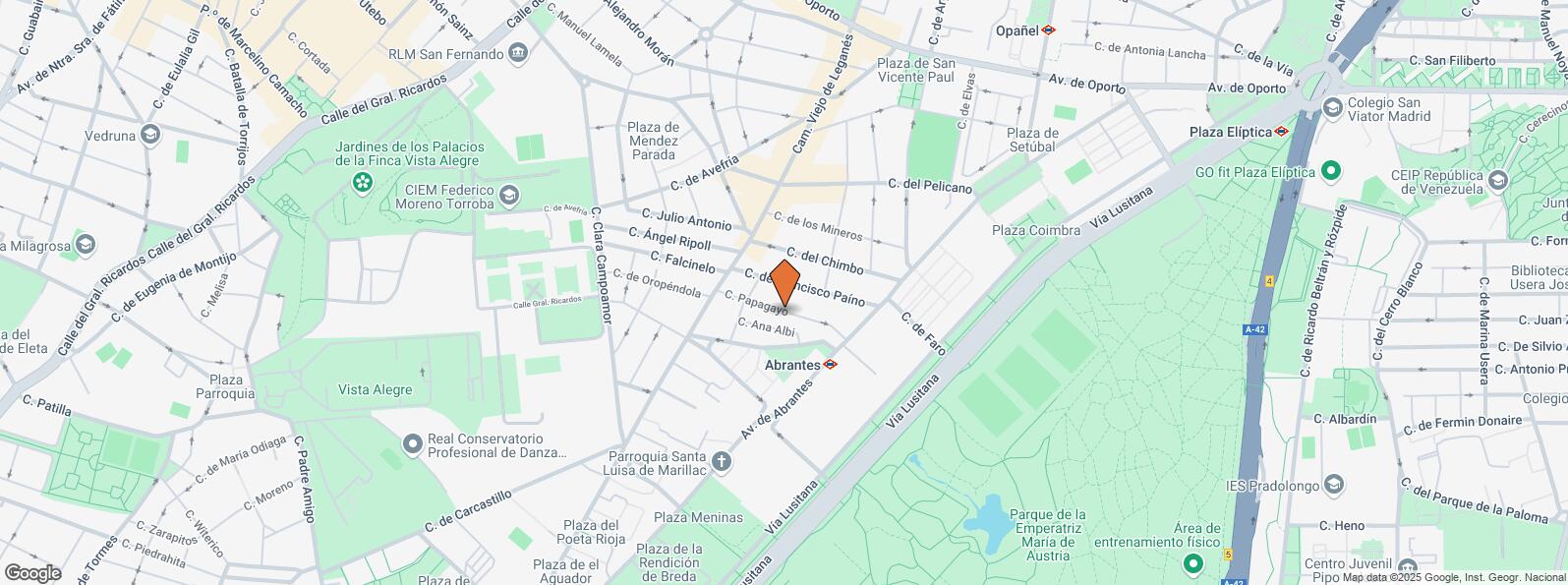 Mapa de Calle Papagayo, 22, Carabanchel, Madrid, 28025