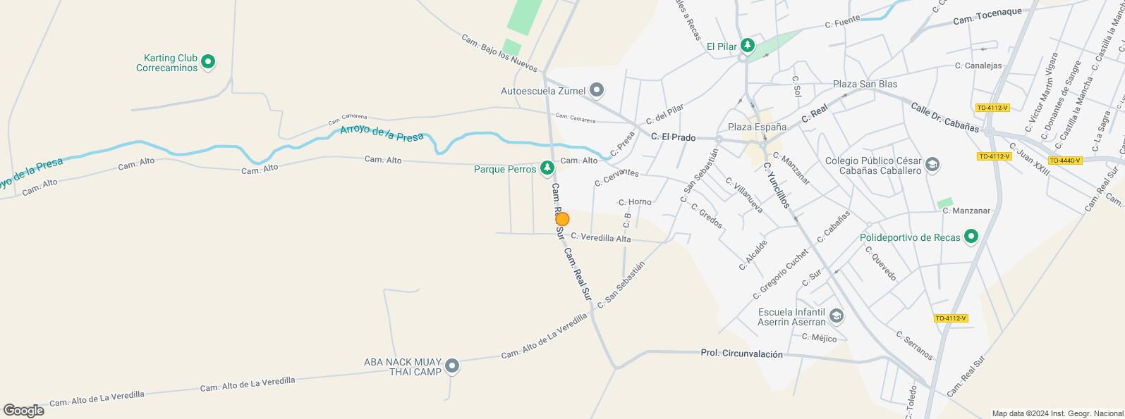 Location Map for Calle Dulcinea, Recas, Toledo, 45211