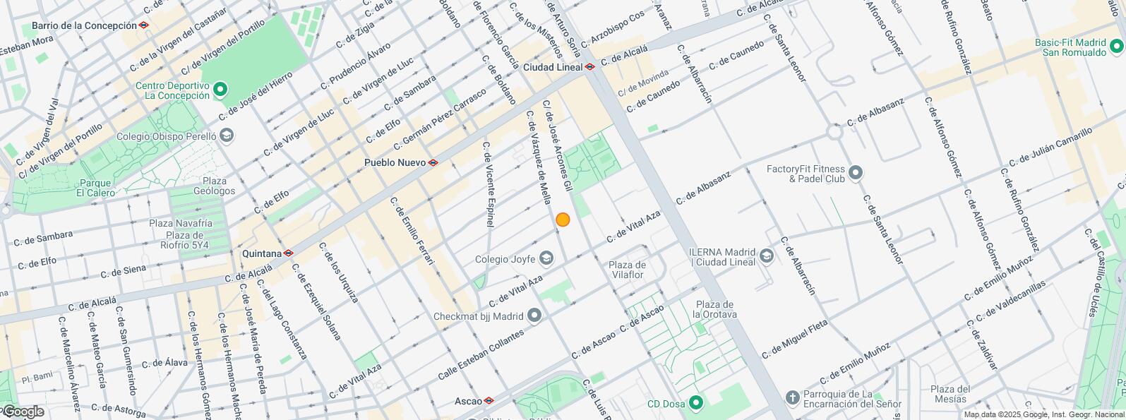 Mapa de Calle José Arcones Gil, Ciudad Lineal, Madrid, 28017