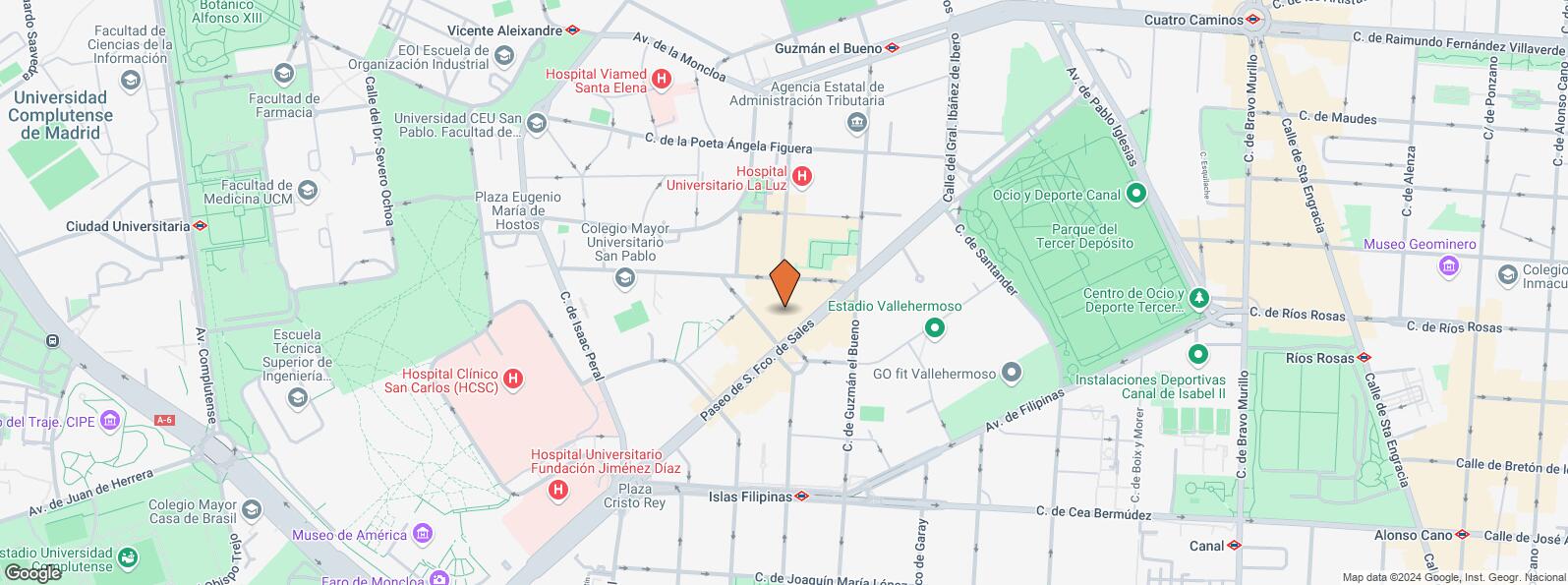 Location Map for Paseo San Francisco de Sales, 27, Chamberí, Madrid, 28003