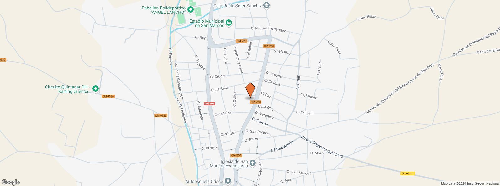 Location Map for Calle Cura, 75, Quintanar del Rey, Cuenca, 16220