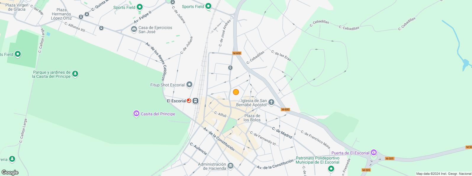 Location Map for Calle Andrés Almaguer, El Escorial, Madrid, 28280