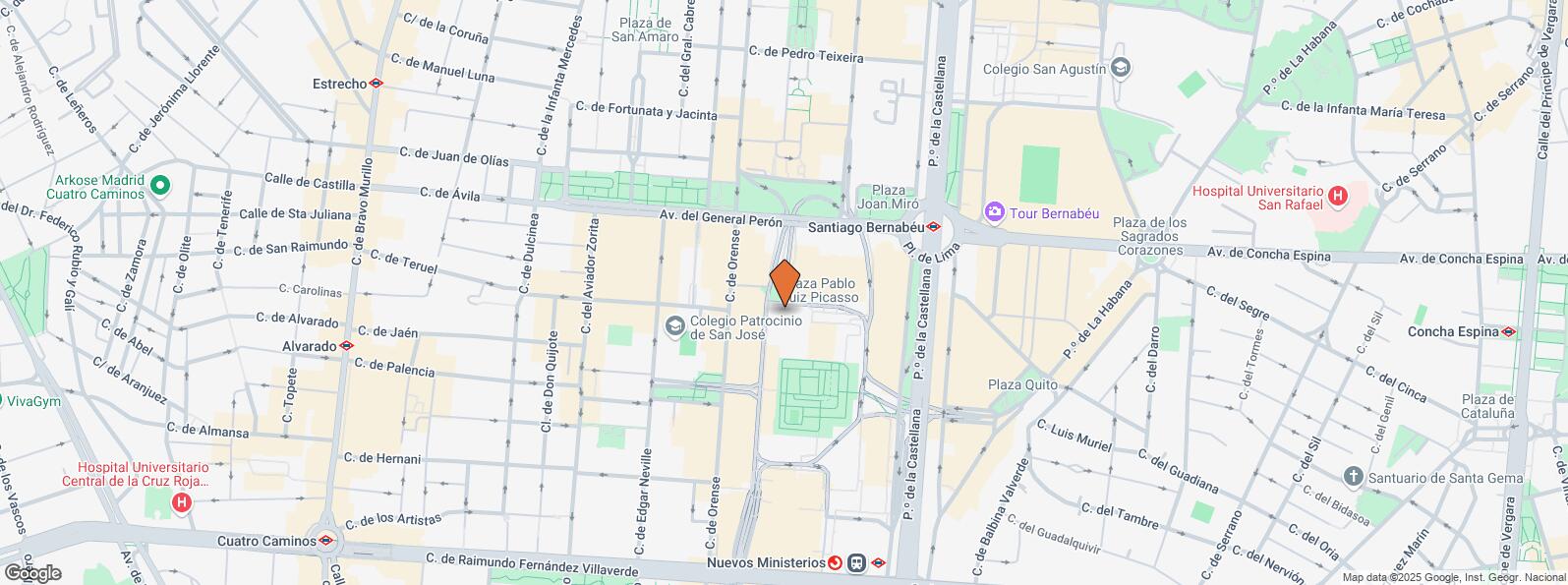 Location Map for Edificio Ruiz Picasso 11, LOOM Azca, Tetuán, Madrid, 28020