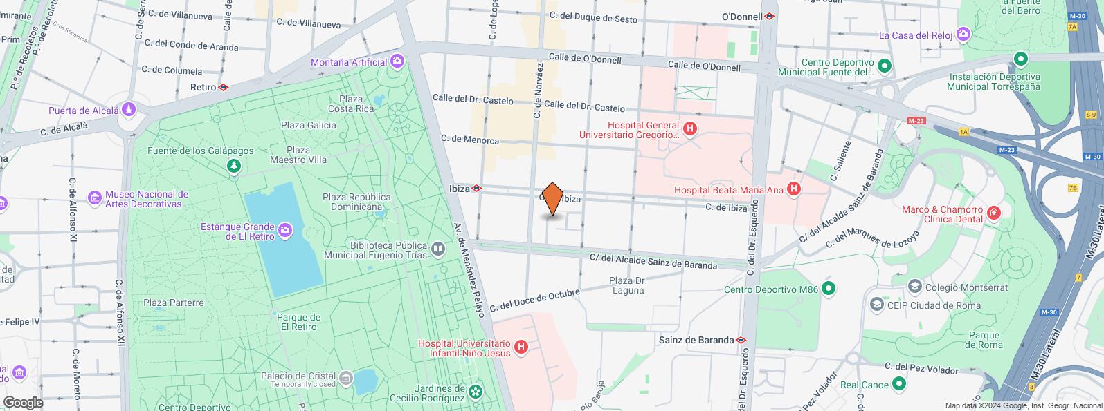 Mapa de Calle Narváez, 57, Retiro, Madrid, 28009