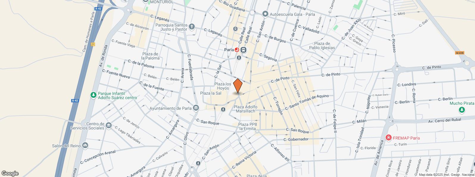 Location Map for Calle Pinto, 1, Parla, Madrid, 28980