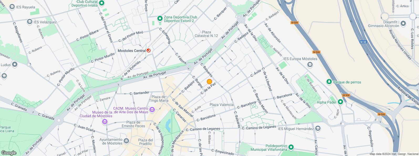 Location Map for Avenida de la Constitución, Móstoles, Madrid, 28931