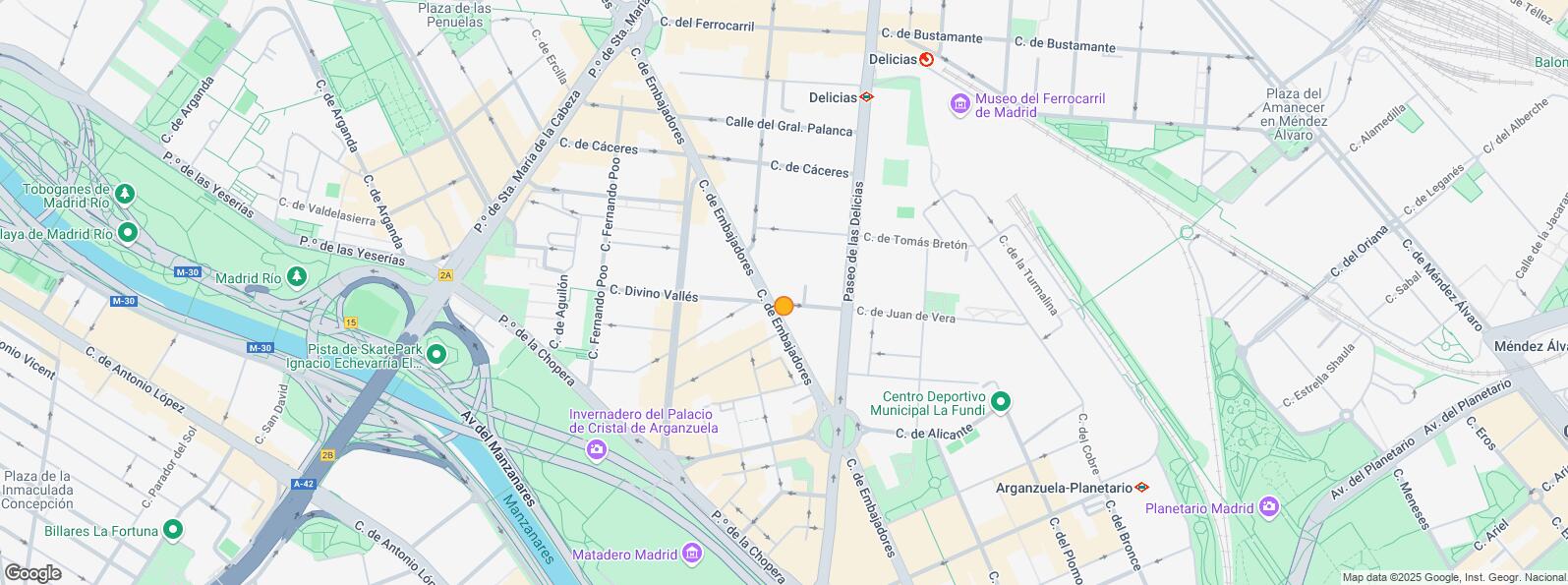 Mapa de Barrio La Chopera, Arganzuela, Madrid, 28045