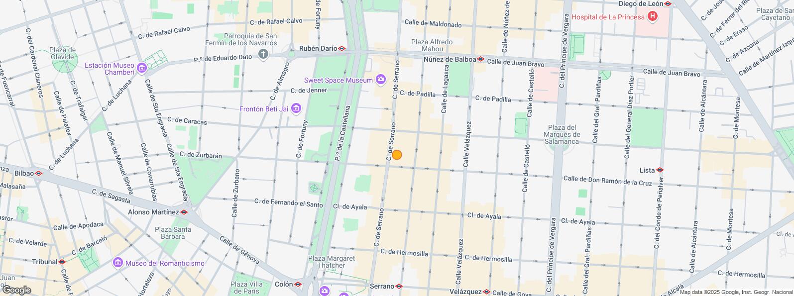 Location Map for Calle Serrano, Salamanca, Madrid, 28006