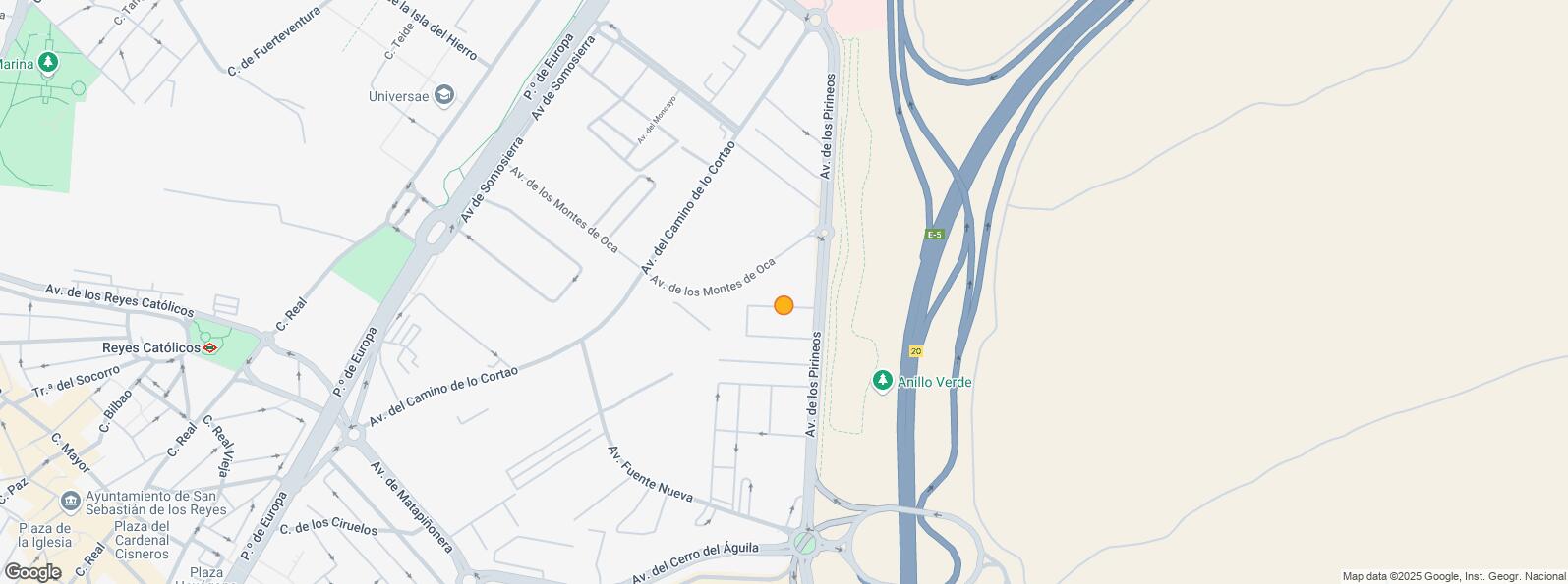 Location Map for Zona empresarial, San Sebastián de los Reyes, Madrid, 28700