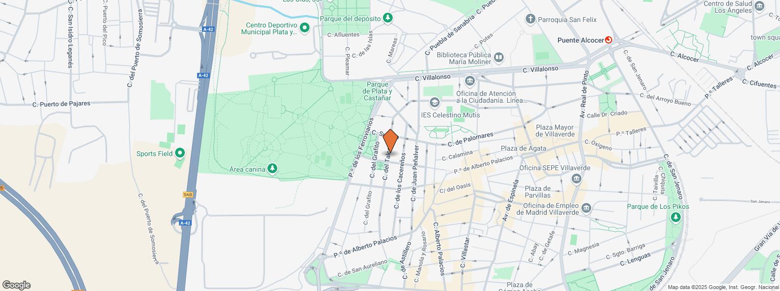 Location Map for Calle Talco, Villaverde, Madrid, 28021