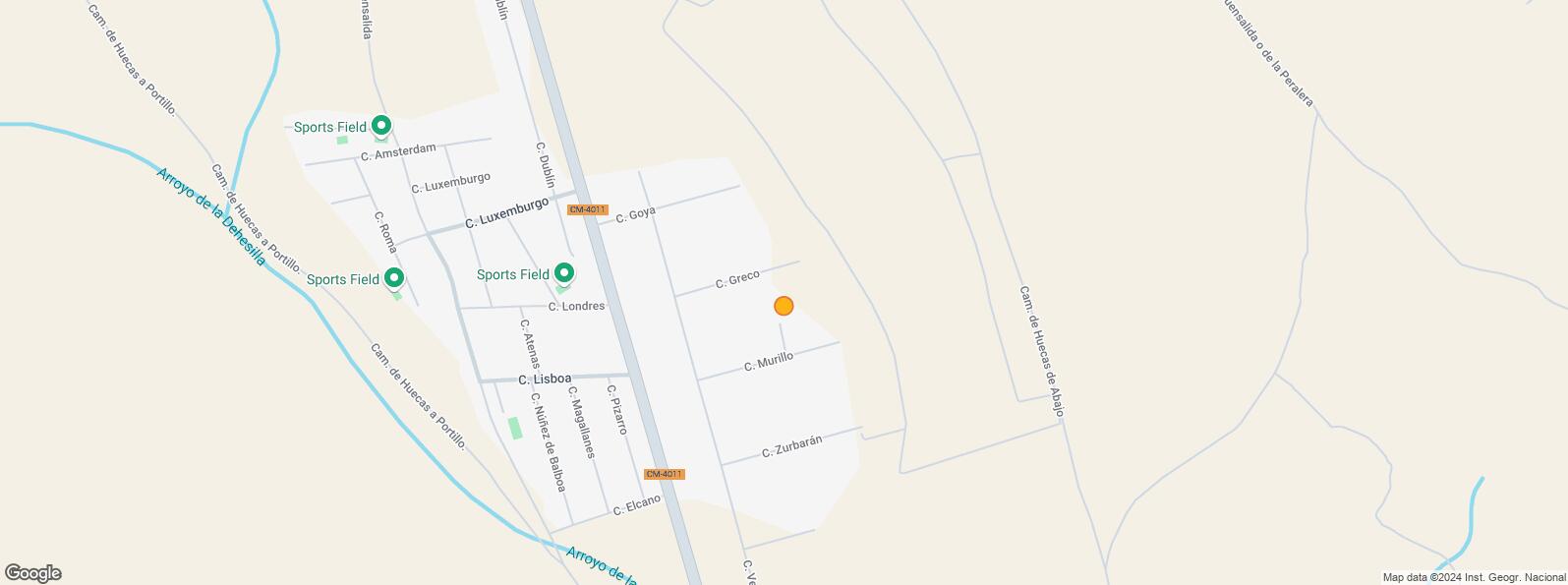 Location Map for Polígono Industrial Mariola, Huecas, Toledo, 45511